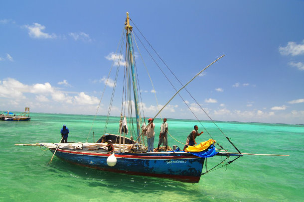 Belize fishing boat
